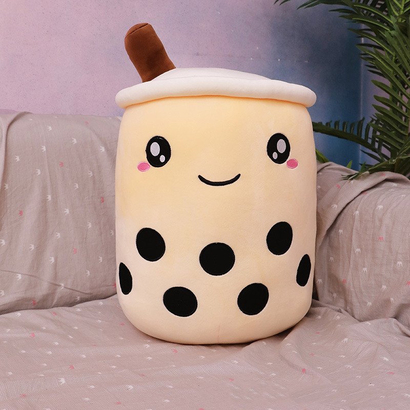 Cute Fruit Drink Plush Stuffed Soft Strawberry Milk Tea Plush Boba Tea Cup Toy Bubble Tea Pillow Cushion Kids Gift - Image 3