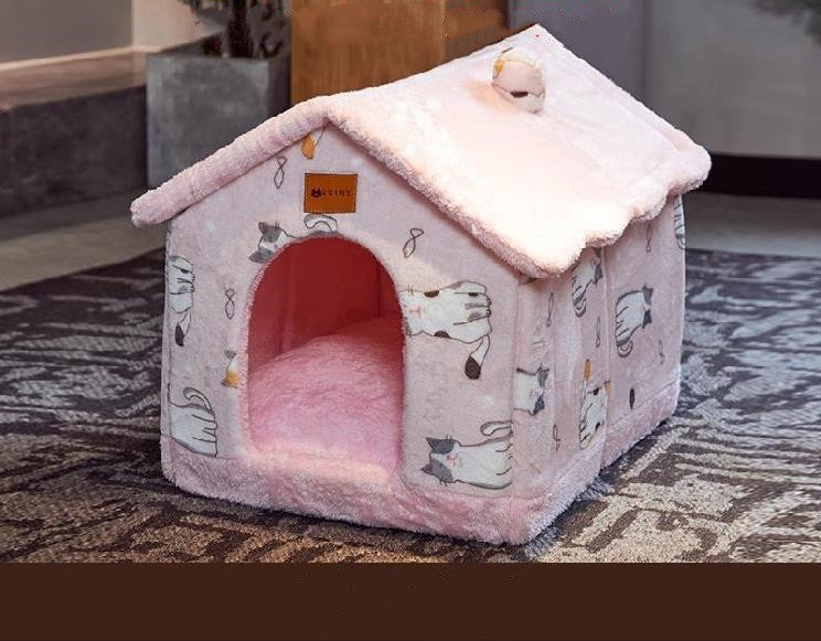 Foldable Dog House Pet Cat Bed Winter Dog Villa Sleep Kennel Removable Nest Warm Enclosed Cave Sofa Pets Supplies - Image 8