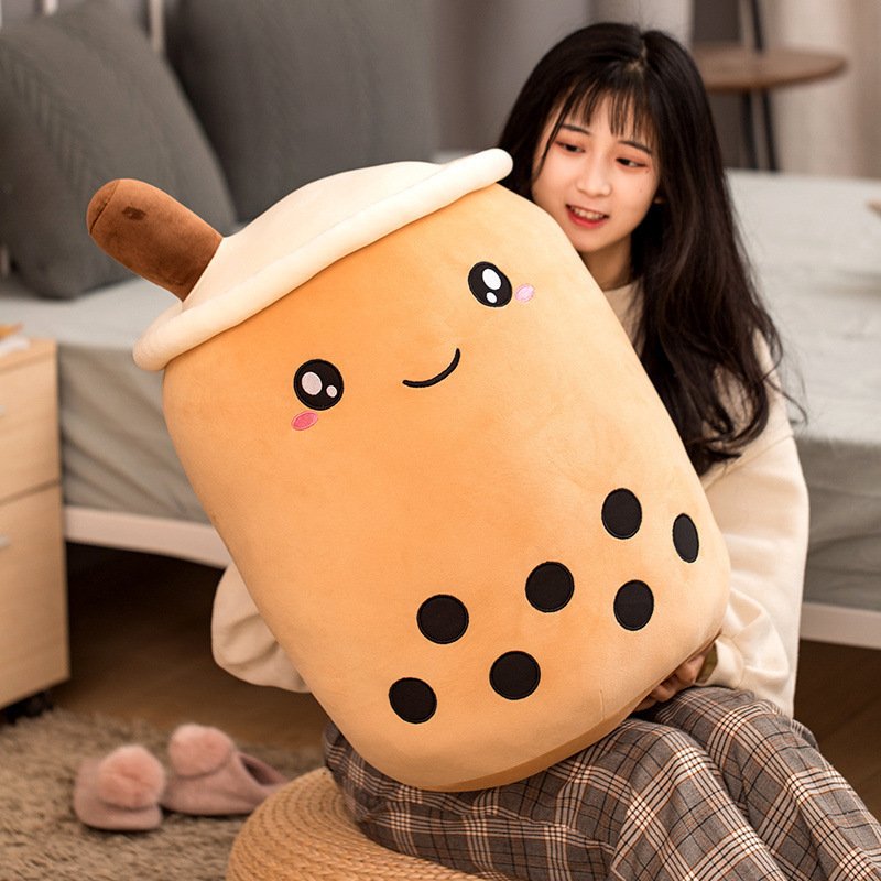 Cute Fruit Drink Plush Stuffed Soft Strawberry Milk Tea Plush Boba Tea Cup Toy Bubble Tea Pillow Cushion Kids Gift - Image 7