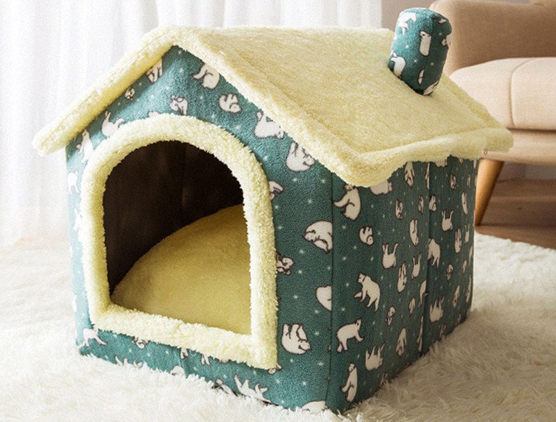Foldable Dog House Pet Cat Bed Winter Dog Villa Sleep Kennel Removable Nest Warm Enclosed Cave Sofa Pets Supplies - Image 9