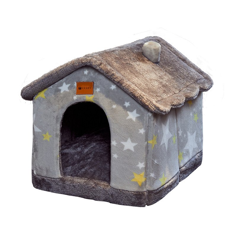 Foldable Dog House Pet Cat Bed Winter Dog Villa Sleep Kennel Removable Nest Warm Enclosed Cave Sofa Pets Supplies - Image 5